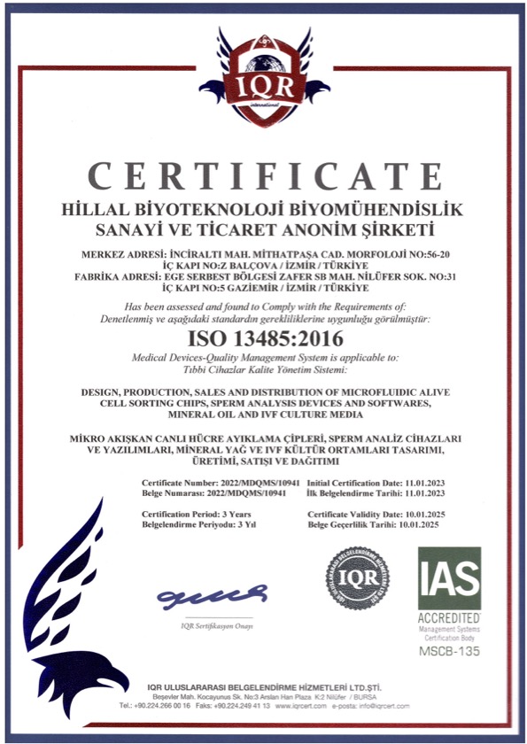 HİLLAL BİYOTEKNOLOJİ-ISO 13485-2024