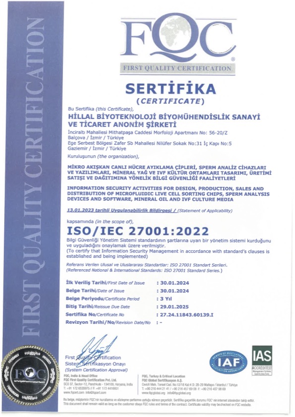 HİLLAL BİYOTEKNOLOJİ-ISO 27001-2024