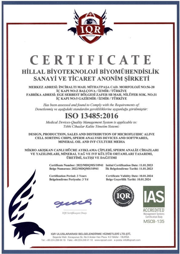 HİLLAL BİYOTEKNOLOJİ-ISO 13485